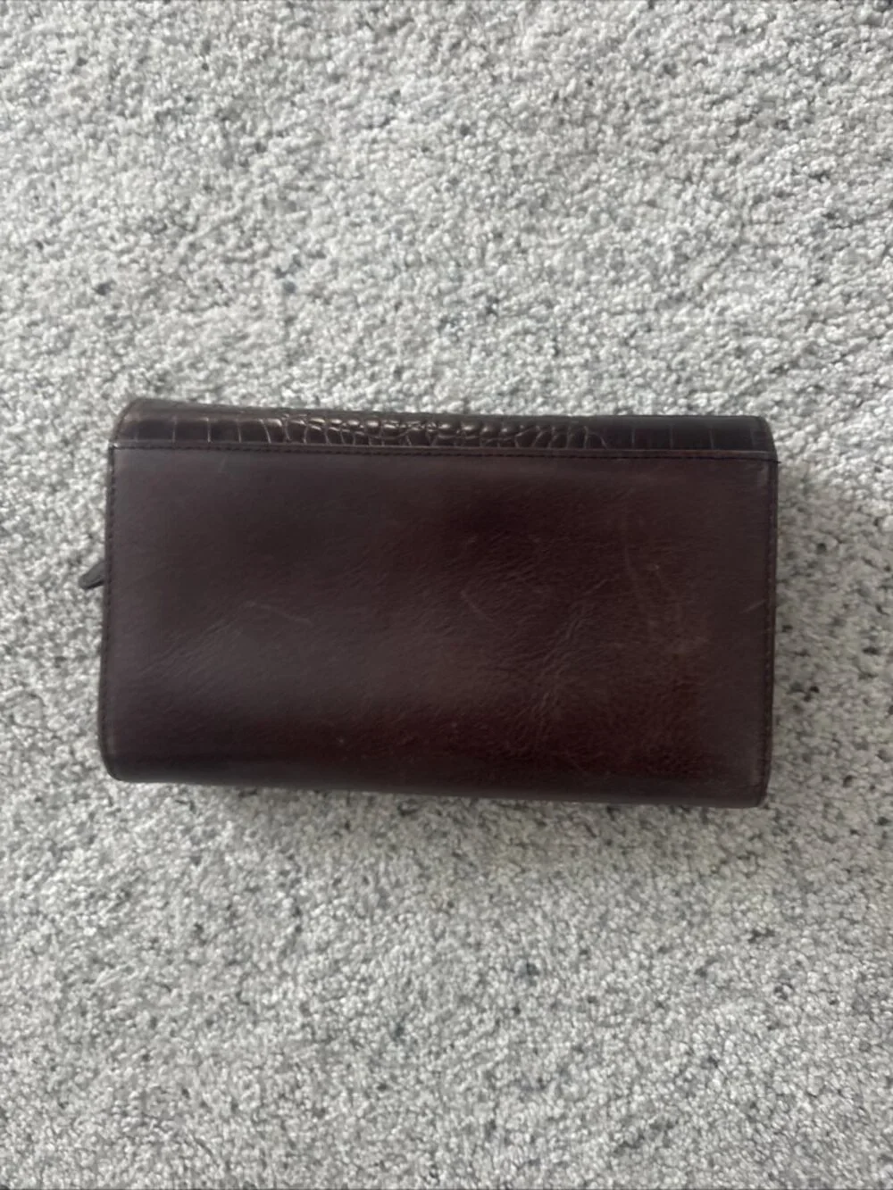 Brighton Wallet Bifold Leather Alligator Card Organizer Checkbook Vintage Brown